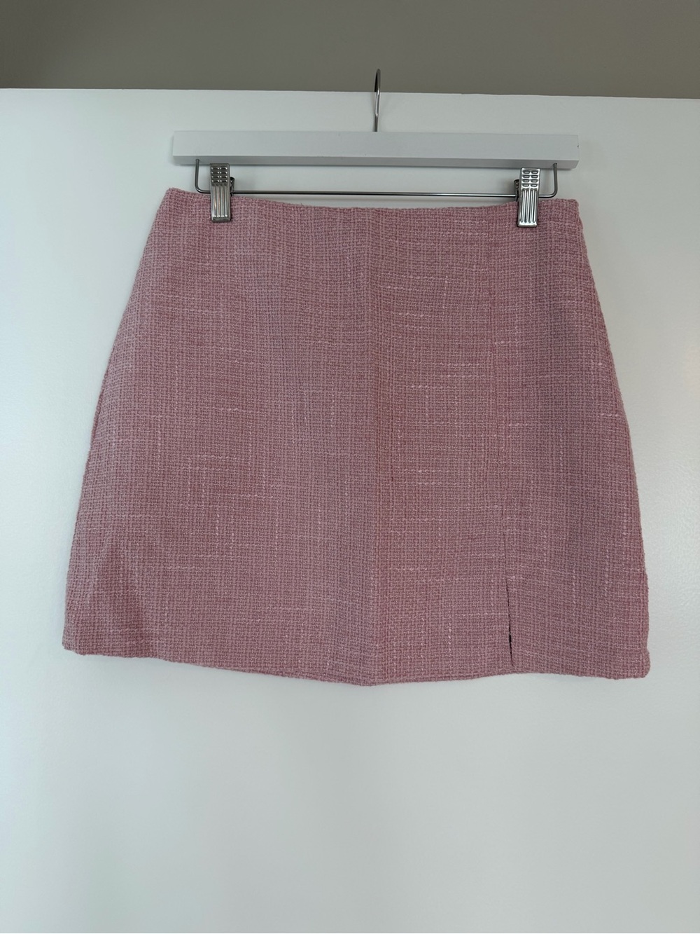 Altar'd State Dusty Pink Tweed Mini Skirt